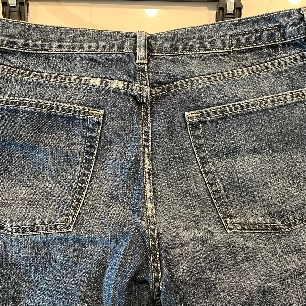 Banana Republic Relaxed Fit Blue Jeans 100% Cotton Straight Leg | 35x34